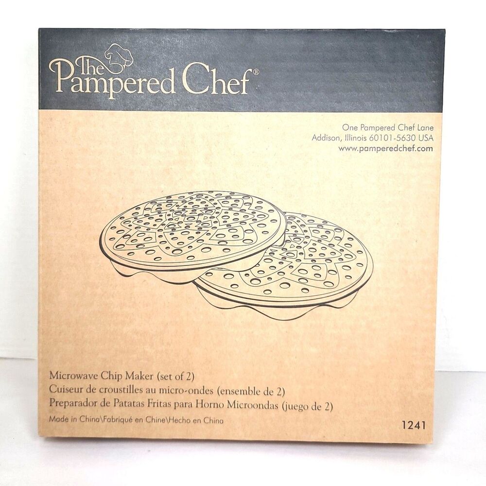 The Pampered Chef Microwave Chip Maker (set of 2) #1241